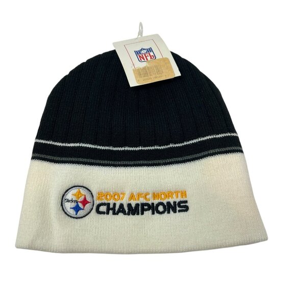 Reebok Other - Pittsburgh Steelers 2007 AFC North Division Champions Knit Beanie Hat Cap NWT